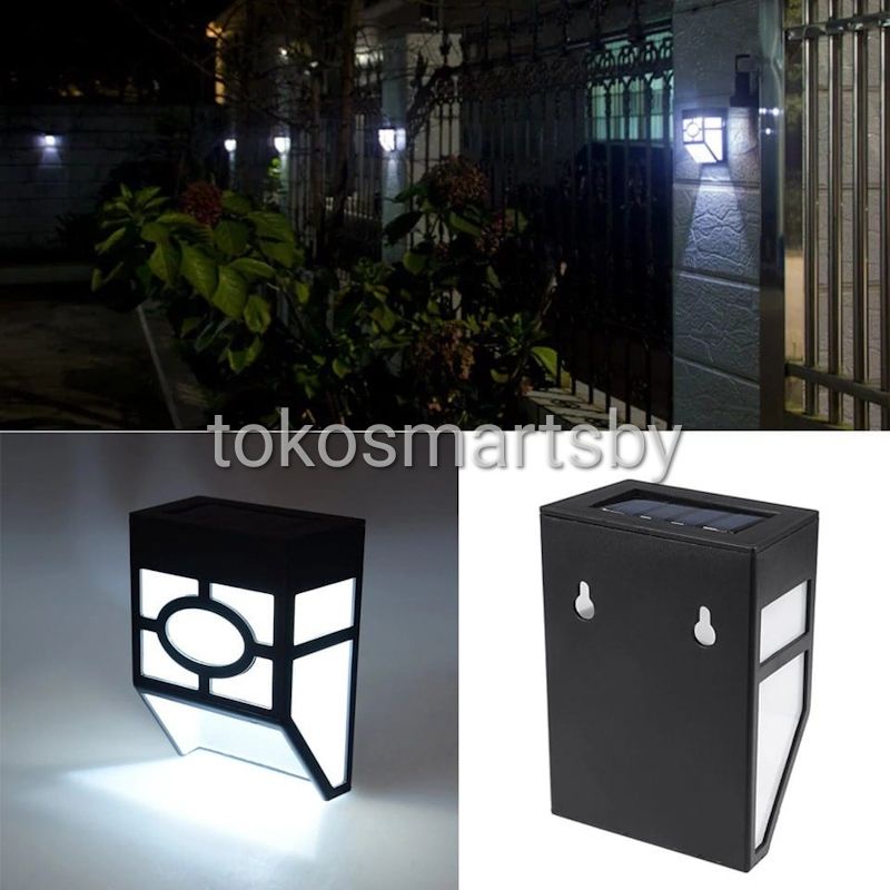 Lampu Solar Dinding Waterproof 1 LED / Lampu Solar Lampu Taman Surya 1 LED