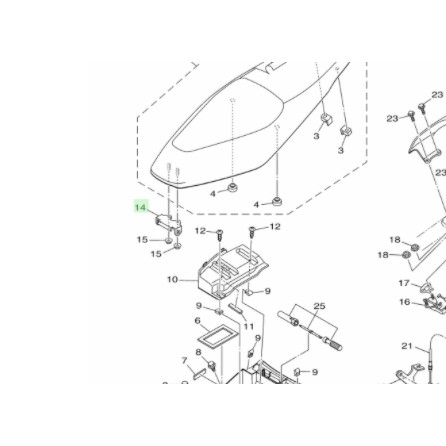 HINGE SEAT ENGSEL JOK DEPAN FINO 125 - MIO J SOUL GT FINO FI XRIDE X RIDE 115 ORIGINAL YGP 54P-F4726-00