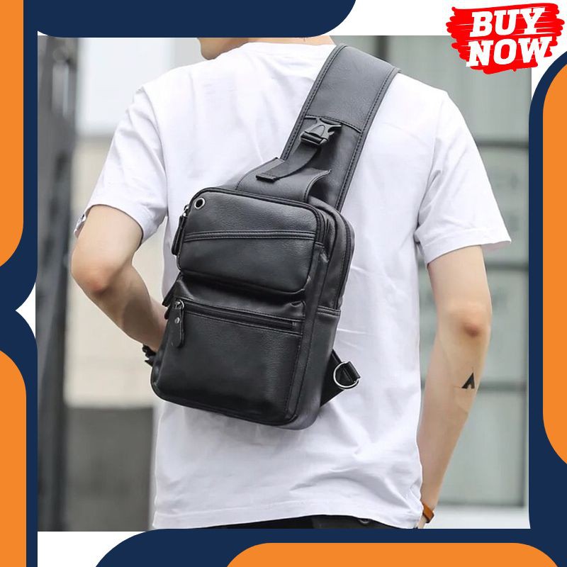 DSQ211 Tas Selempang Kulit Bahu Tas Pria Slempang Slingba