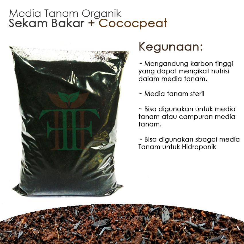 Sekam Bakar Cocopeat - Media Tanam Organik dan Hidroponik Murah