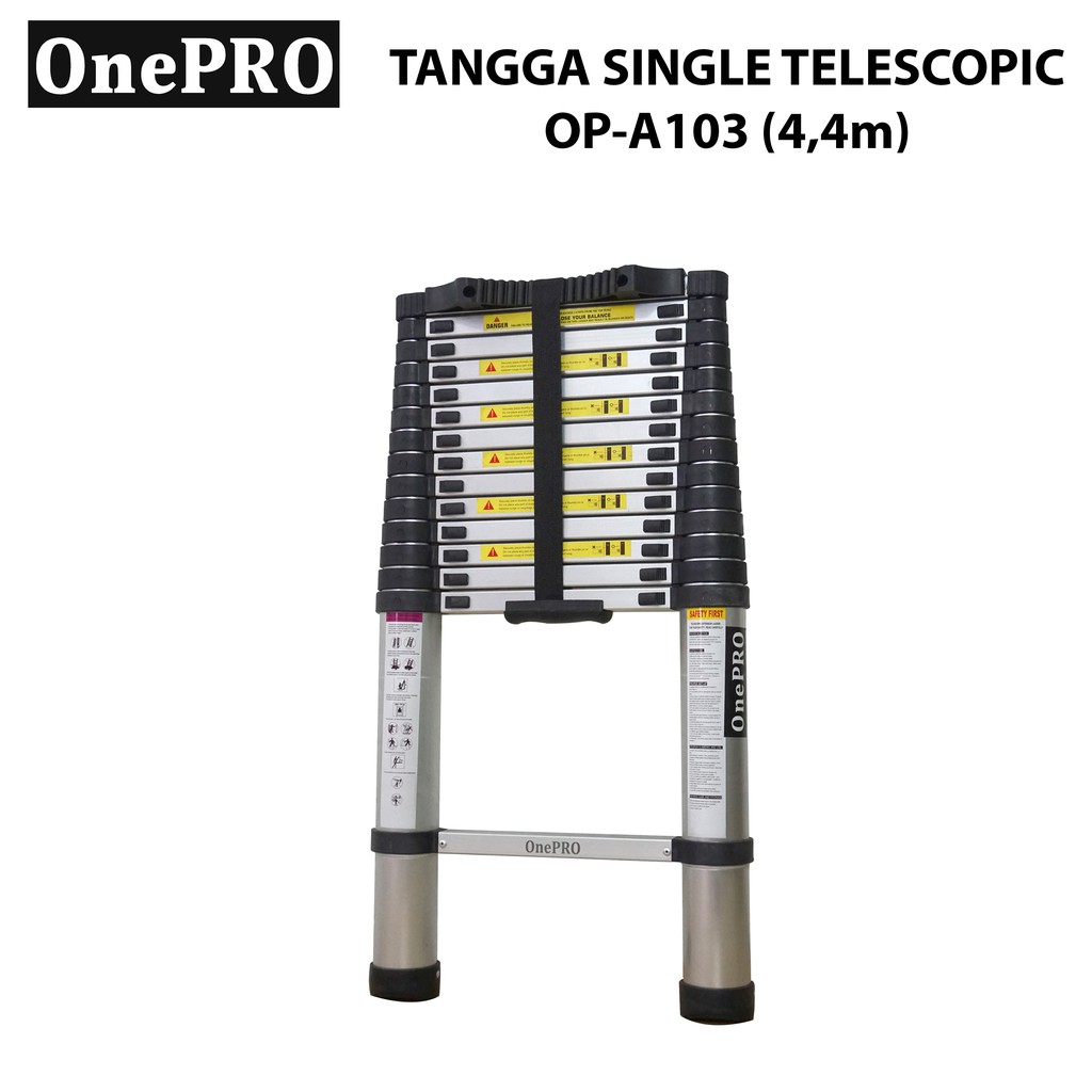 Tangga Single Telescopic Onepro OP-A103 / Tangga Lipat Alumunium Teleskopik