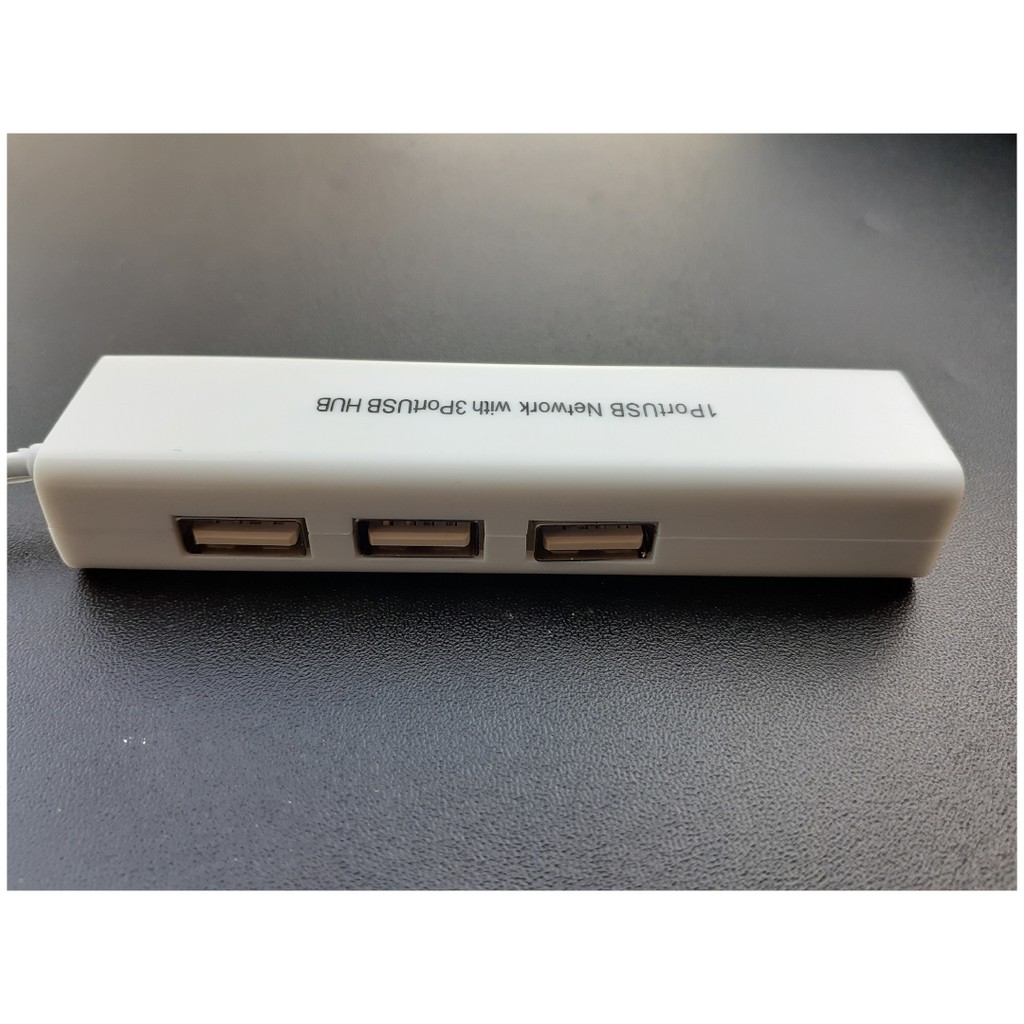 USB Type C to LAN RJ45 Ethernet Adapter Converter 3 USB Hub Port