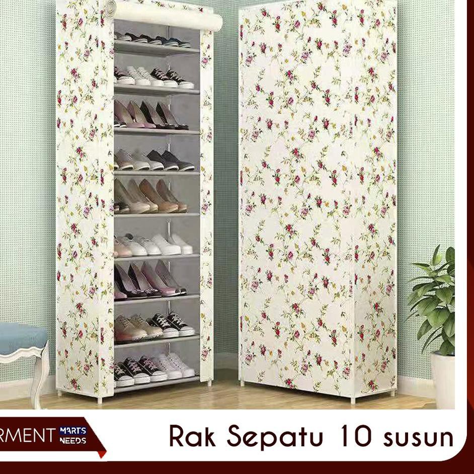 J 2 Rak Sepatu 10 Tingkat Shoe Rack Lemari Sepatu Portable 34 Shopee Indonesia