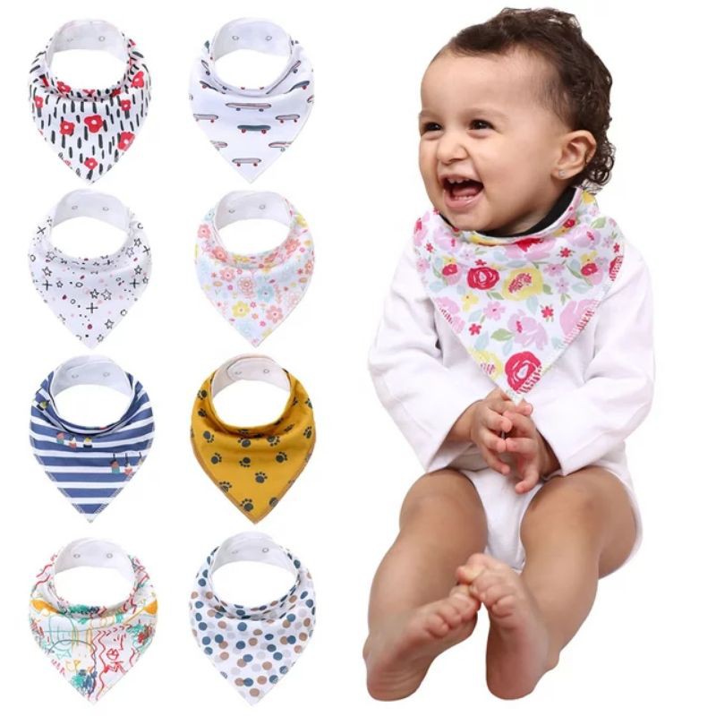 SALE LZ.H6 bib bayi segitiga bagus. celemek makan bayi. celemek Iler