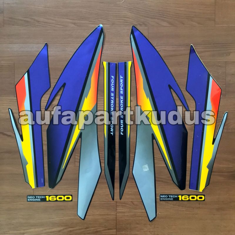 Stripping strip stiker sticker lis Honda GL Pro NeoTech Engine thn.1997 Ungu Kuning striping gl pro 