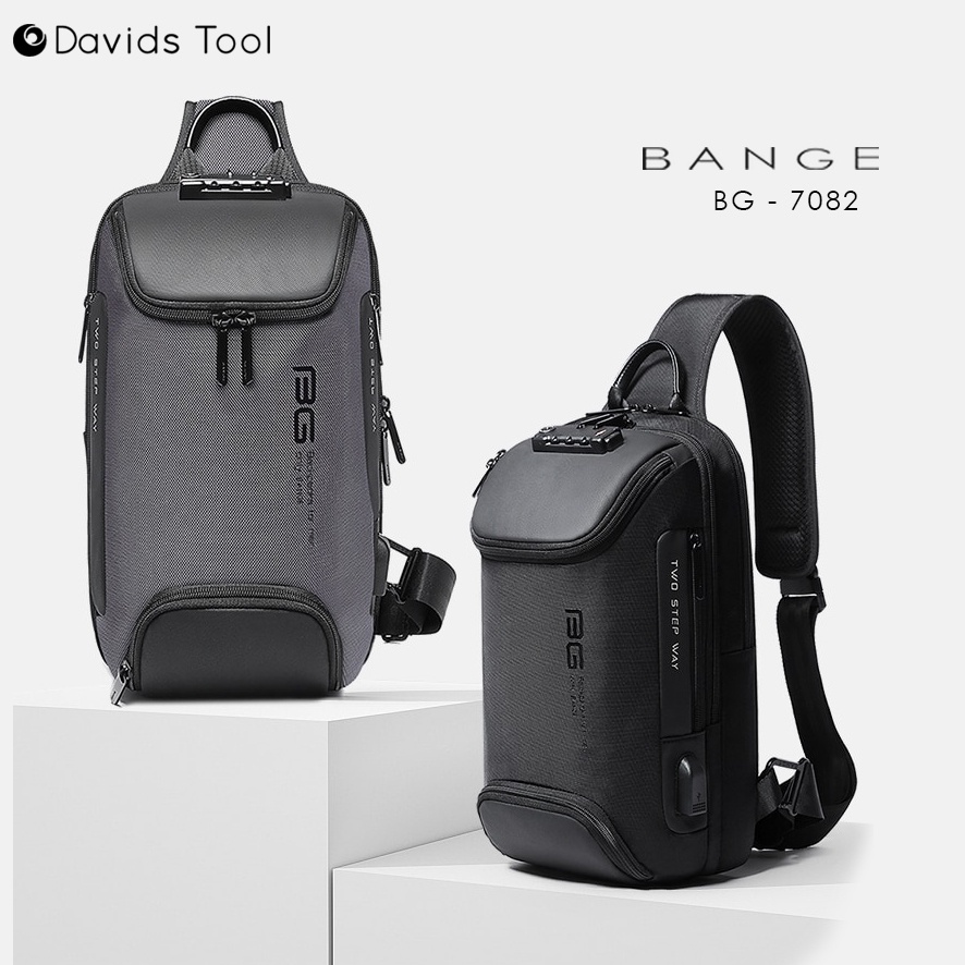 Bange Waistbag Pria Waterproof Waist Bag Original Weisbag Tas Weistbag Waisbag Premium Anti Air Original Import Distro Selempang Slempang Slingbag Cowok Casual BG7082