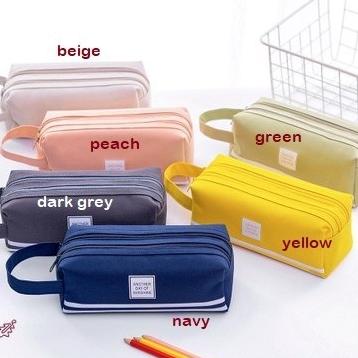 

9.9 Promo Brand S252 Kotak Pensil Dan Stationery Dual Zipper / Dompet Pensil 2 Pouch