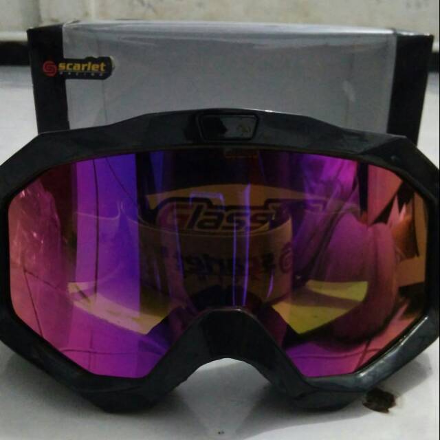 Goggle kacamata cross Scarlet