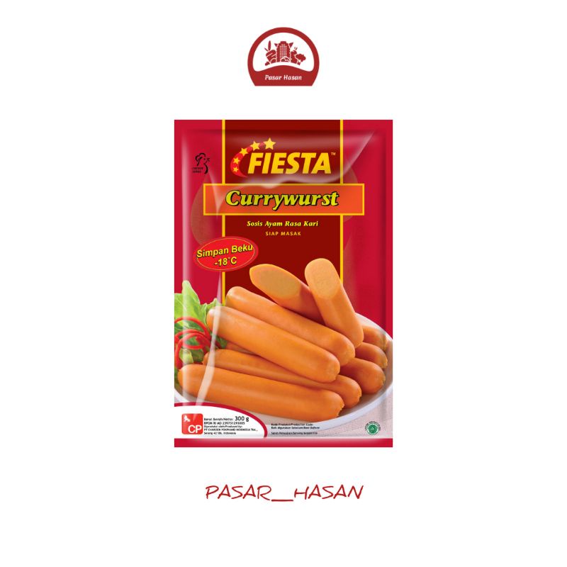 

300gr Curry Wurst Sausage / Sosis Fiesta | Frozen Food | Pasar Hasan