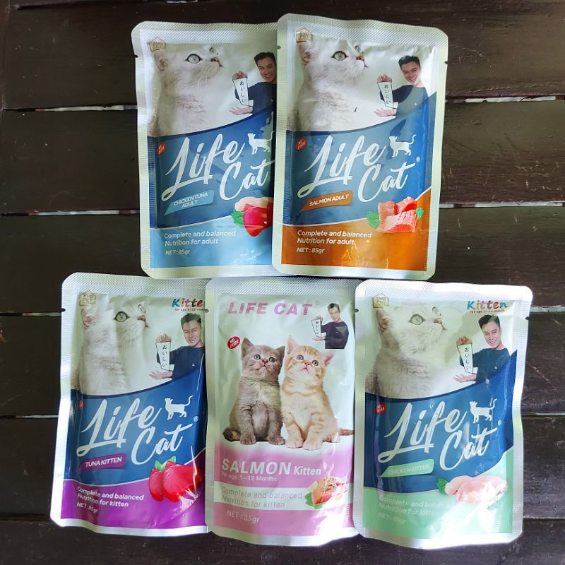 life cat kitten & adult sachet