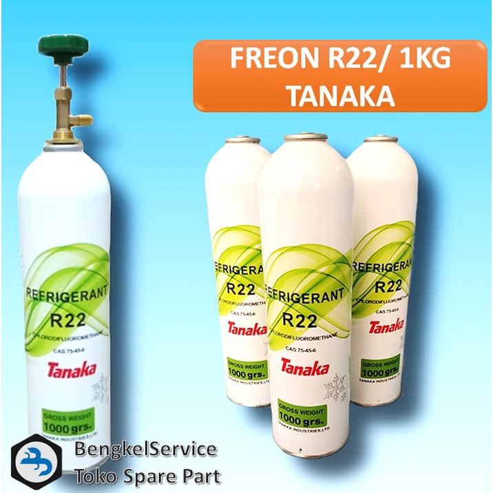 Refrigeran  Kaleng R22 | Refrigeran Botol Kaleng R22  Tanaka + Can Tap Valve CT 339