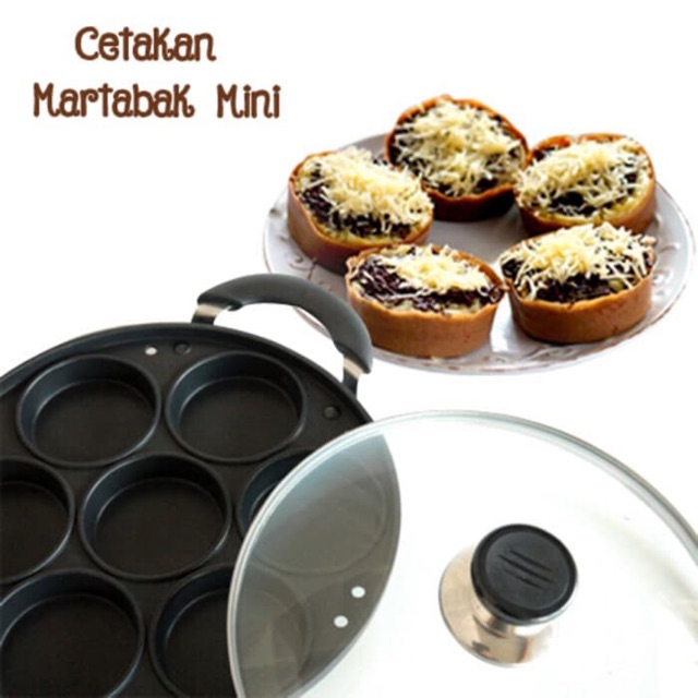 CETAKAN KUE LUMPUR MARTABAK MINI / CAKE PAN 7 8 12 LUBANG DATAR