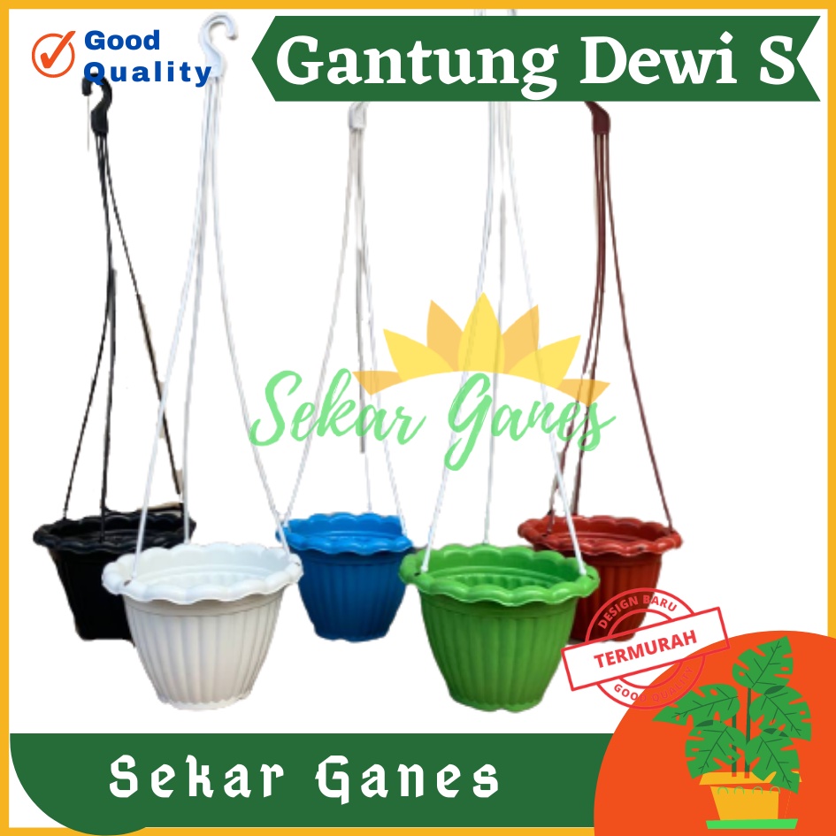 Sekarganes Pot Gantung Dewi S Putih Hitam Merah BataTerracota Terracotta Merah Coklat Biru Pot Gantung Renda 20 Putih Pot Bunga Gantung Murah Grosir Unik Plastik Putih