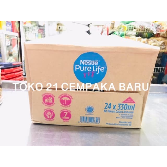 

(BISA COD) Nestle Pure Life 330ml 1 KARTON | 24 Botol x 330 ml Air Nestle Mini