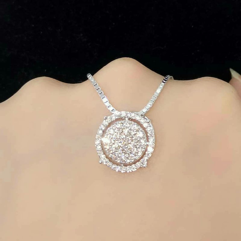 Kalung Swarovski Kalung Silver Perak Wanita Kalung Berlian Emas Putih Kalung Pesta Kalung Korea