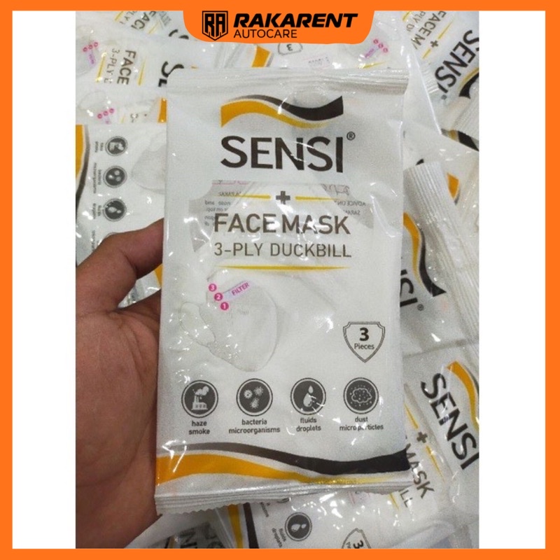 Masker sensi original duckbill terbaru isi 3 [ada embos]