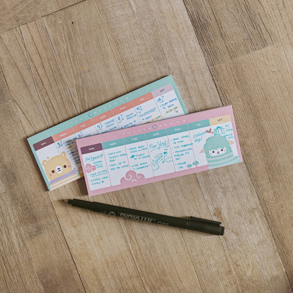 Fluffy Animal Weekly Plan Memopad [CREATIV]-5