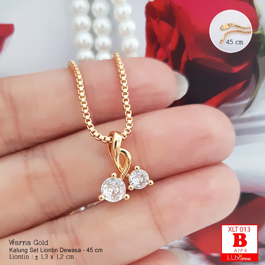 XLT 013 Kalung Liontin Dewasa 45 cm Perhiasan Lapis Emas Imitasi Murah Kalung Xuping Liontin Bintang Luxx Xuping