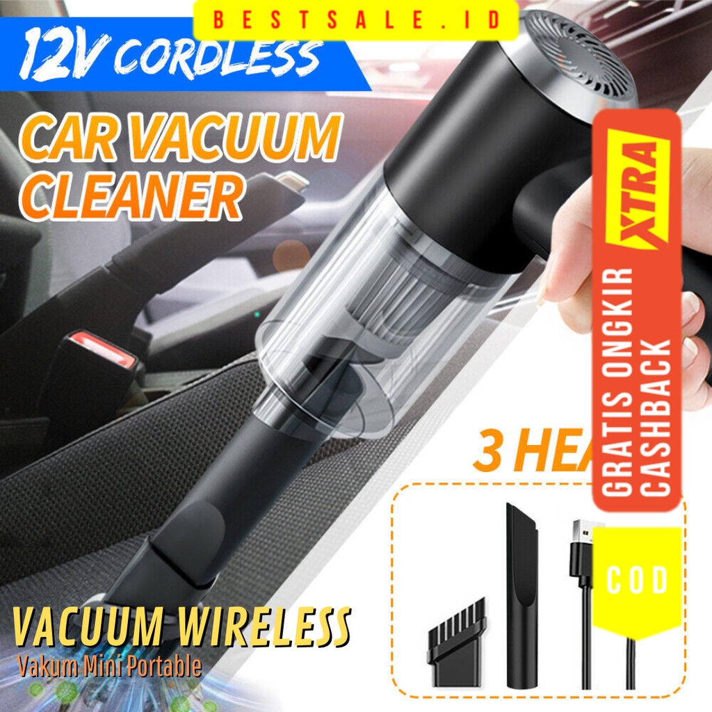 Vakum Wireless Cleaner Portable Mini - Vakum Debu Mobil - Vakum Debu Rumah