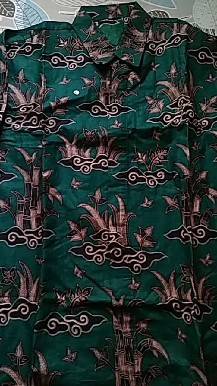 Baju Kemeja Batik Kantor Pria Lengan Panjang Fashion Solo Bw 058