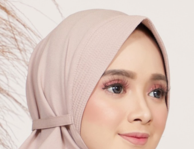 Bergo Maryam Pet Moscrepe Ukuran M /Jilbab Pad / Kerudung Instan Tali FH