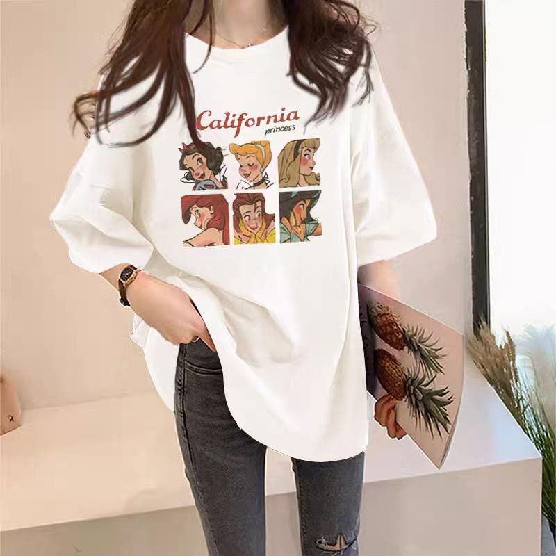 TC -Tshirt Oversize Wanita Motif Six Princess - 100% Import