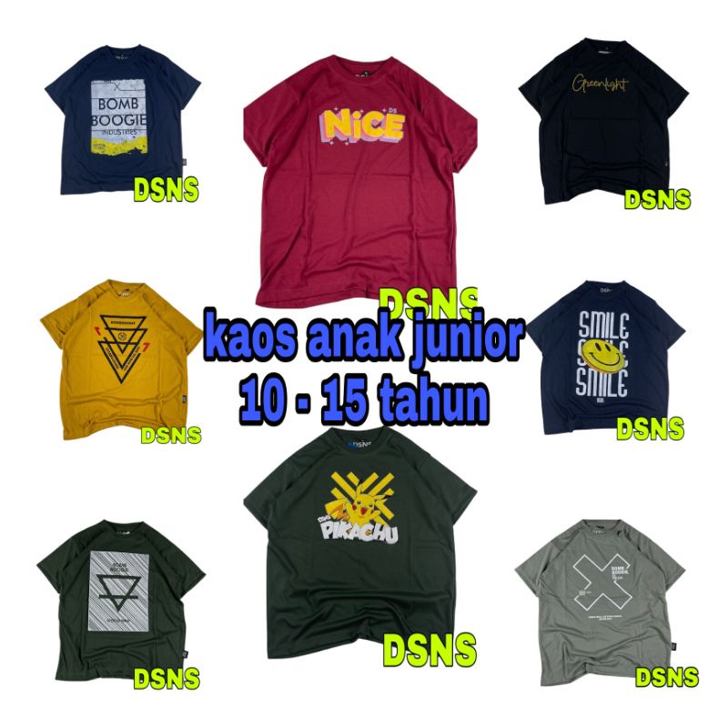kaos anak umur 10 - 15 tahun/kaos anak tanggung