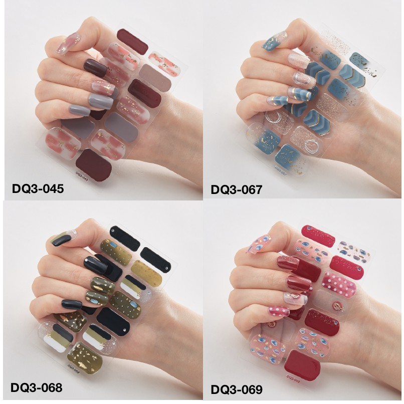 14Pcs/Stiker Kuku Murah / Nail Art Sticker / Nail Art Stiker DQ Series Premium V2