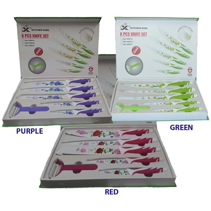 Kitchen King Knife Set / Pisau Set Stainless Ceramic / Pisau Dapur