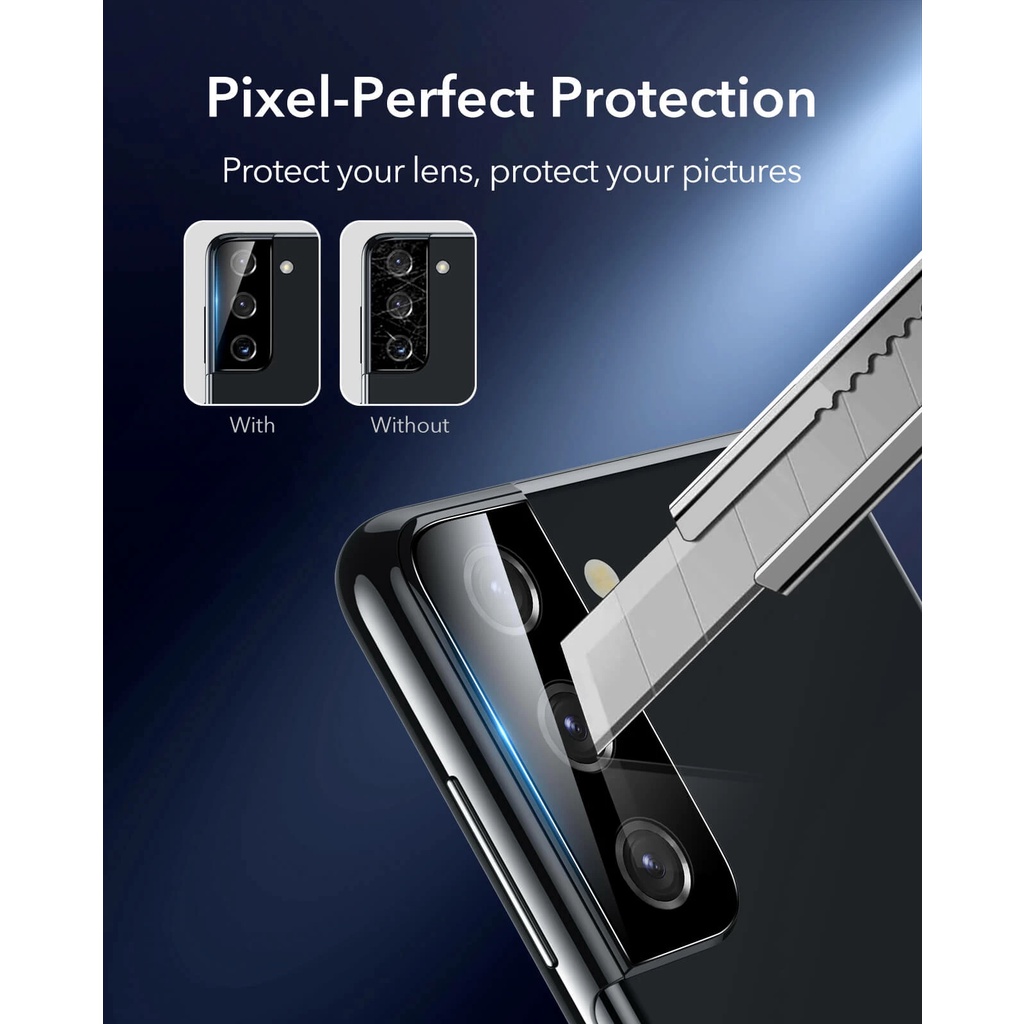 Pelindung Kamera Frame Metal Samsung Galaxy S21 &amp; S21 Plus Tempered Glass Camera Ring Metal