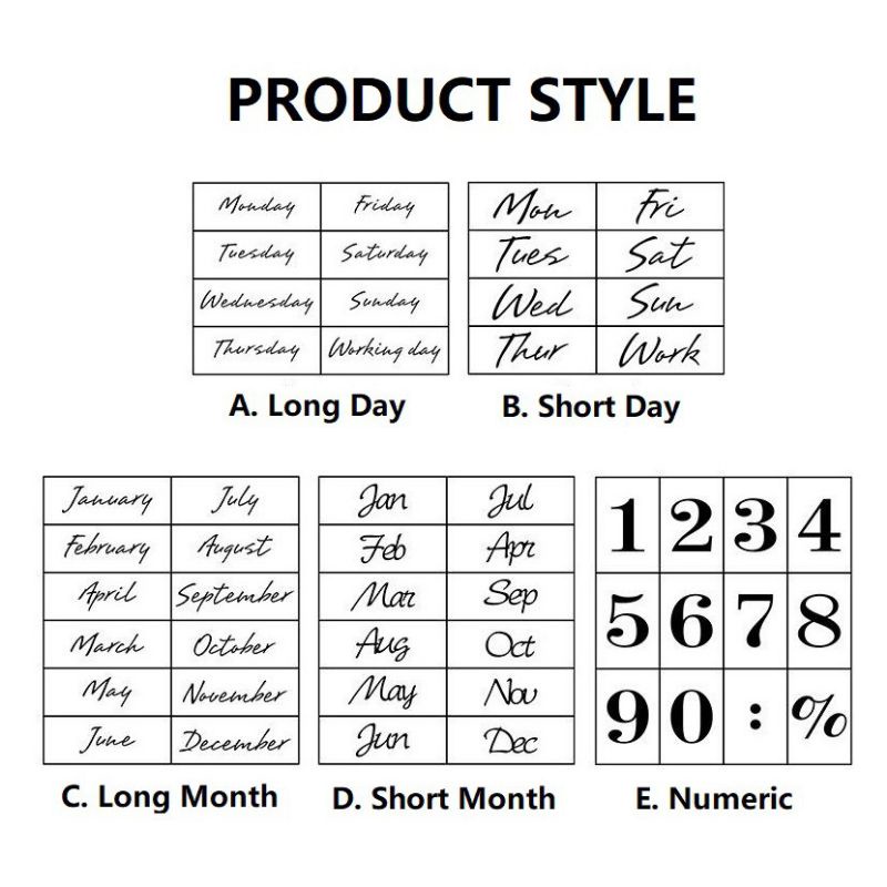 

Week Day Stamp Month Stamp Numeric Stamp Wooden Stamp DIY BUJO Scrapbook Decor - F0058