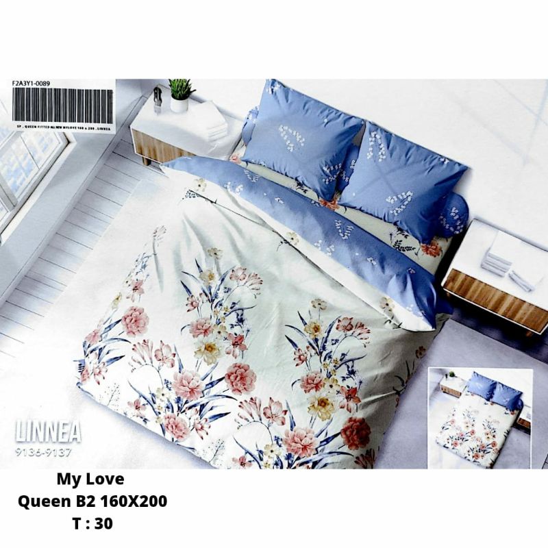MY LOVE - SPREI UKURAN 160X200X30 | ALAS KASUR | SPREI CANTIK
