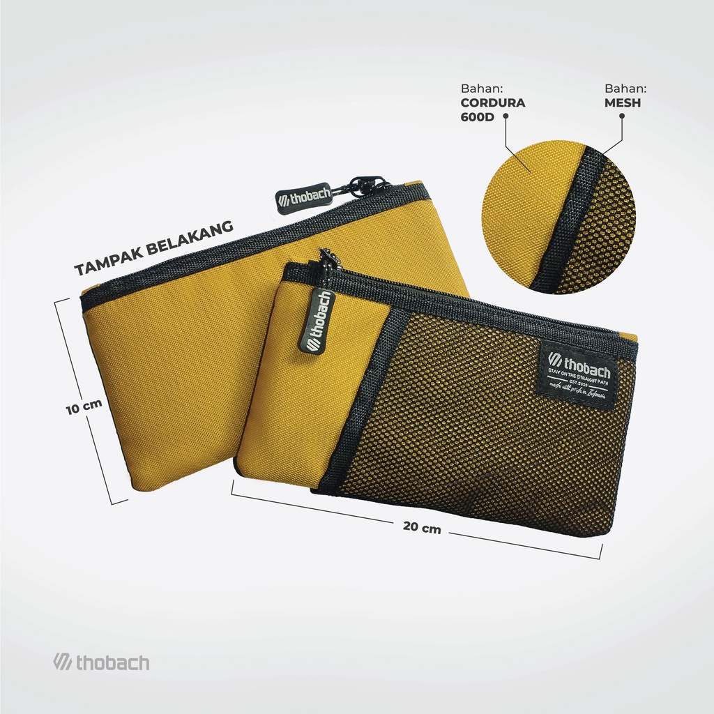 THOBACH - POUCH BAG ZIPPER DOMPET UANG DOMPET KUNCI DOMPET HANDPHONE