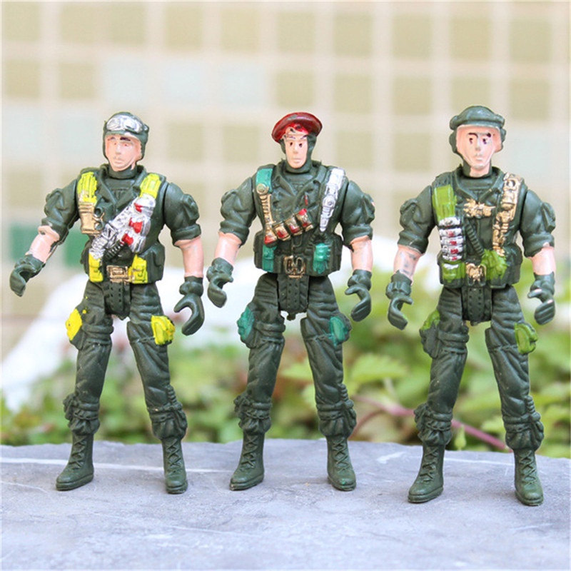 （✔✔❤Mainan Action Figure Tentara Militer Bahan Plastik Ukuran 9cm Untuk Anak