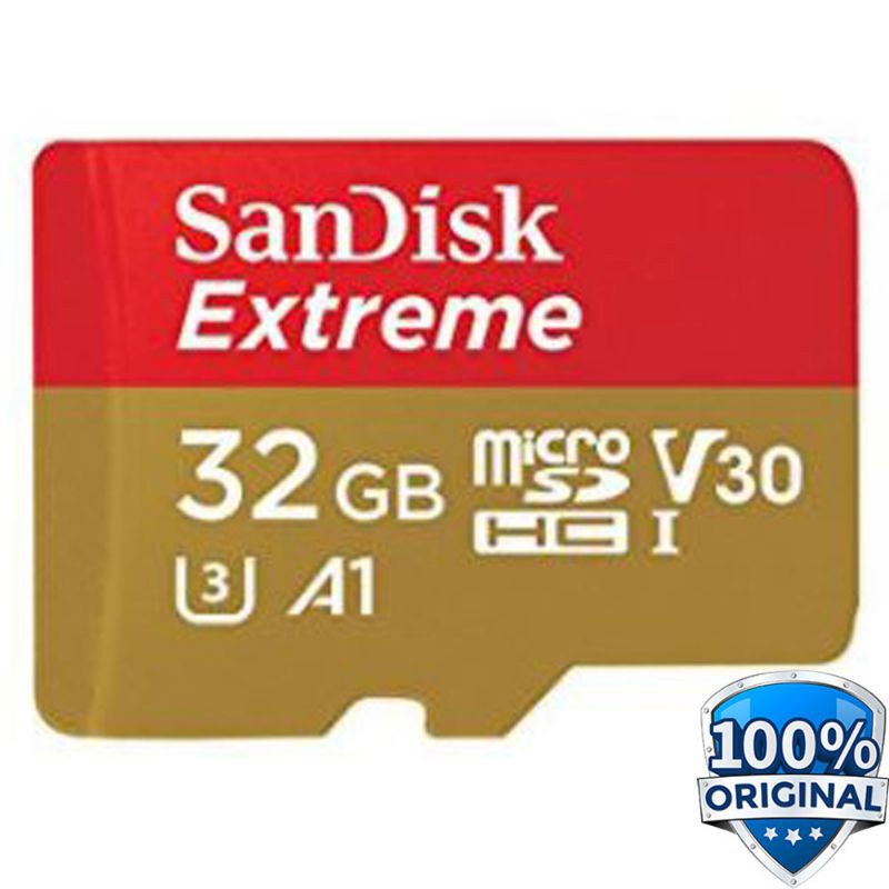 GS8 Sandisk MicroSDXC Extreme A1 V30 UHS-1 100MB/s 32GB - SDSQXAF-032G-GN6MN