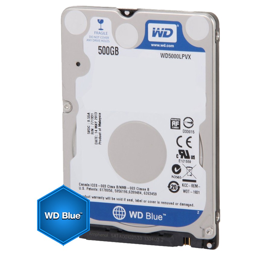 WD Caviar Blue HardDisk Internal Notebook 500GB 5400rpm
