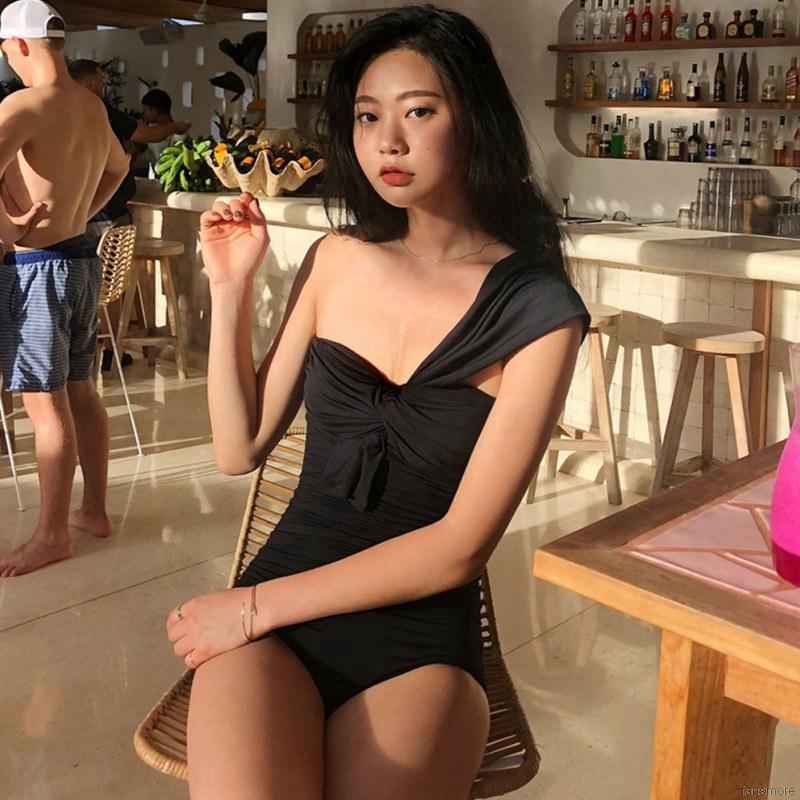  Baju  Renang  One Piece Wanita  Sexy Model One Shoulder 