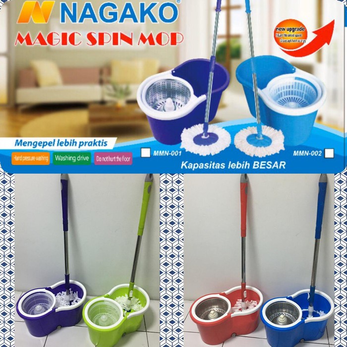 Nagako Magic Spin Mop MMN-001 Body Stainless  + Roda