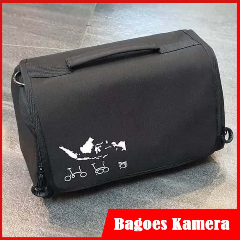 Tas seli front block brompton plus adaptor dan raincover Tas Sepeda Tas Hp Tas Multifungsi Tas Seped