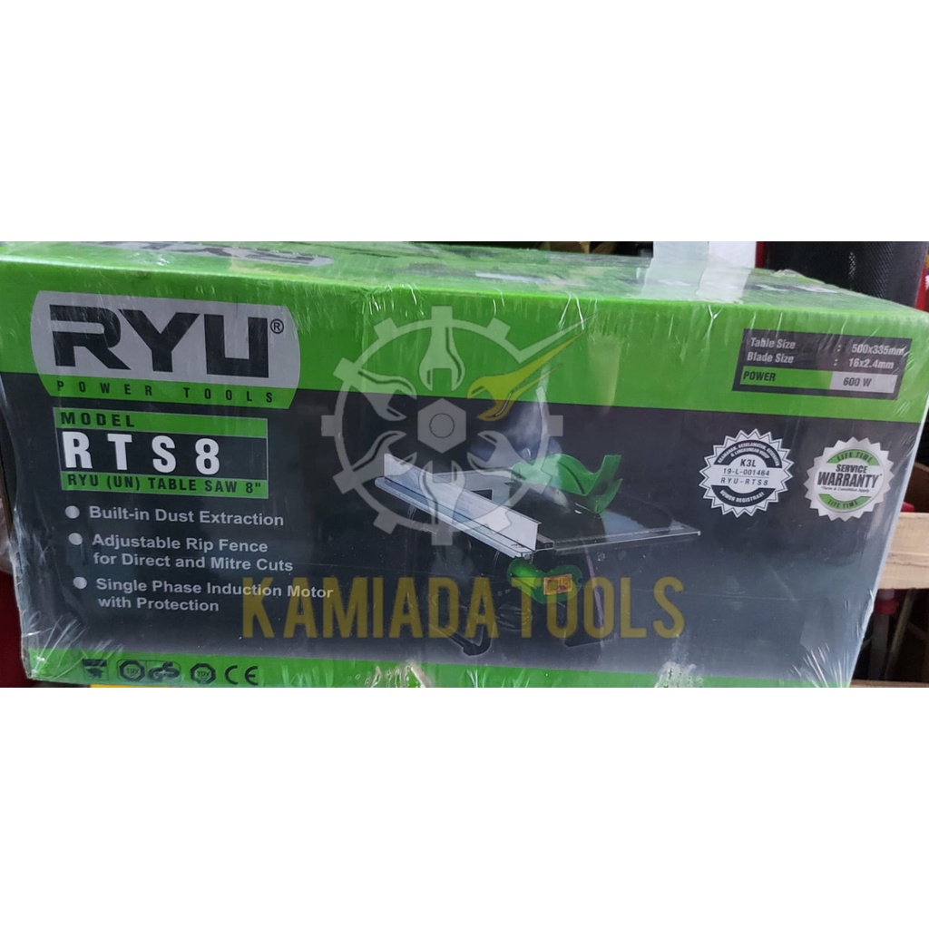 Meja Potong Kayu 8" RTS 8 RYU / Mesin Gergaji Kayu Meja / Table saw