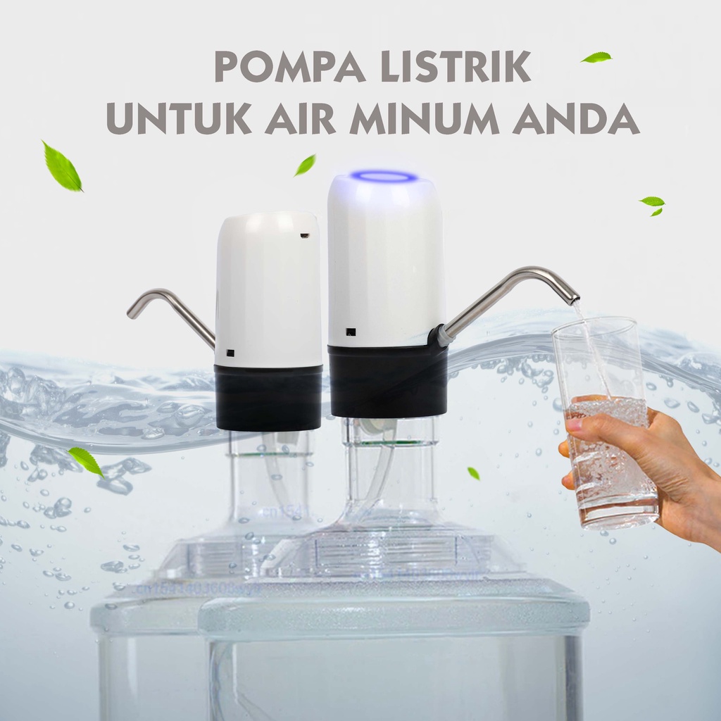 pompa air galon water dispenser / pump air minum mini canggih recharger elegan termurah hitam putih