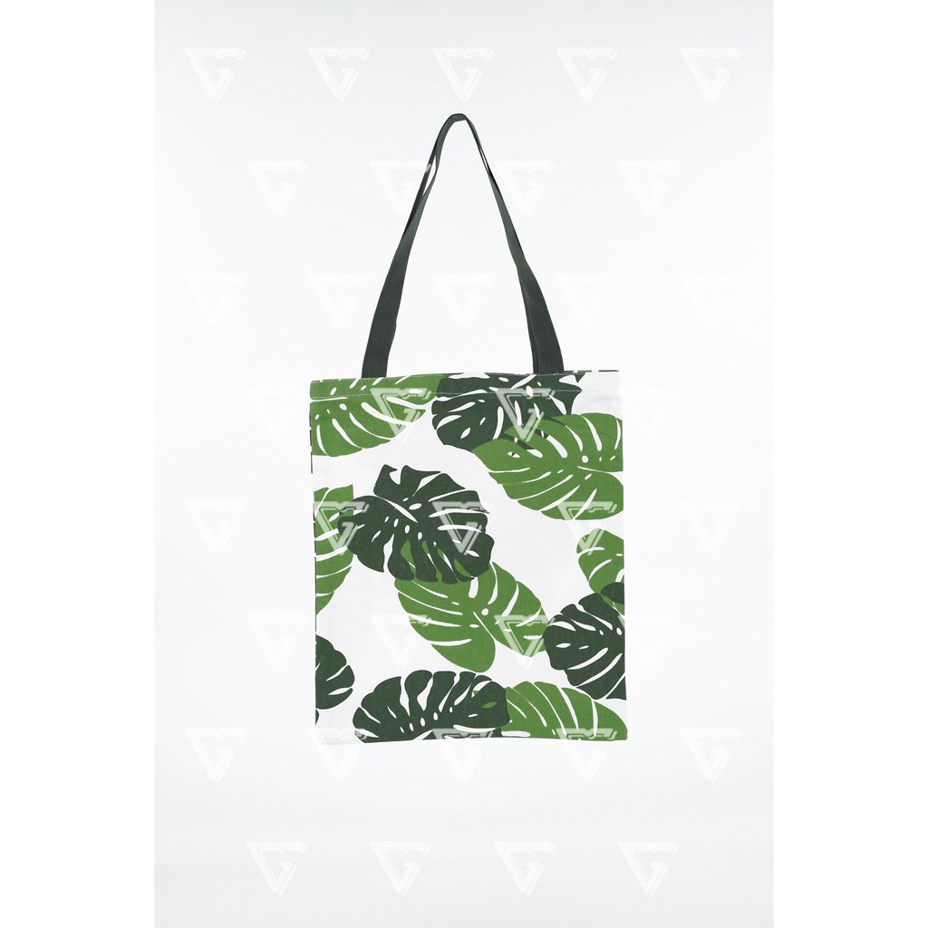 Totebag wanita / tote bag wanita kekinian 2021 kanvas motif Monster Hijau