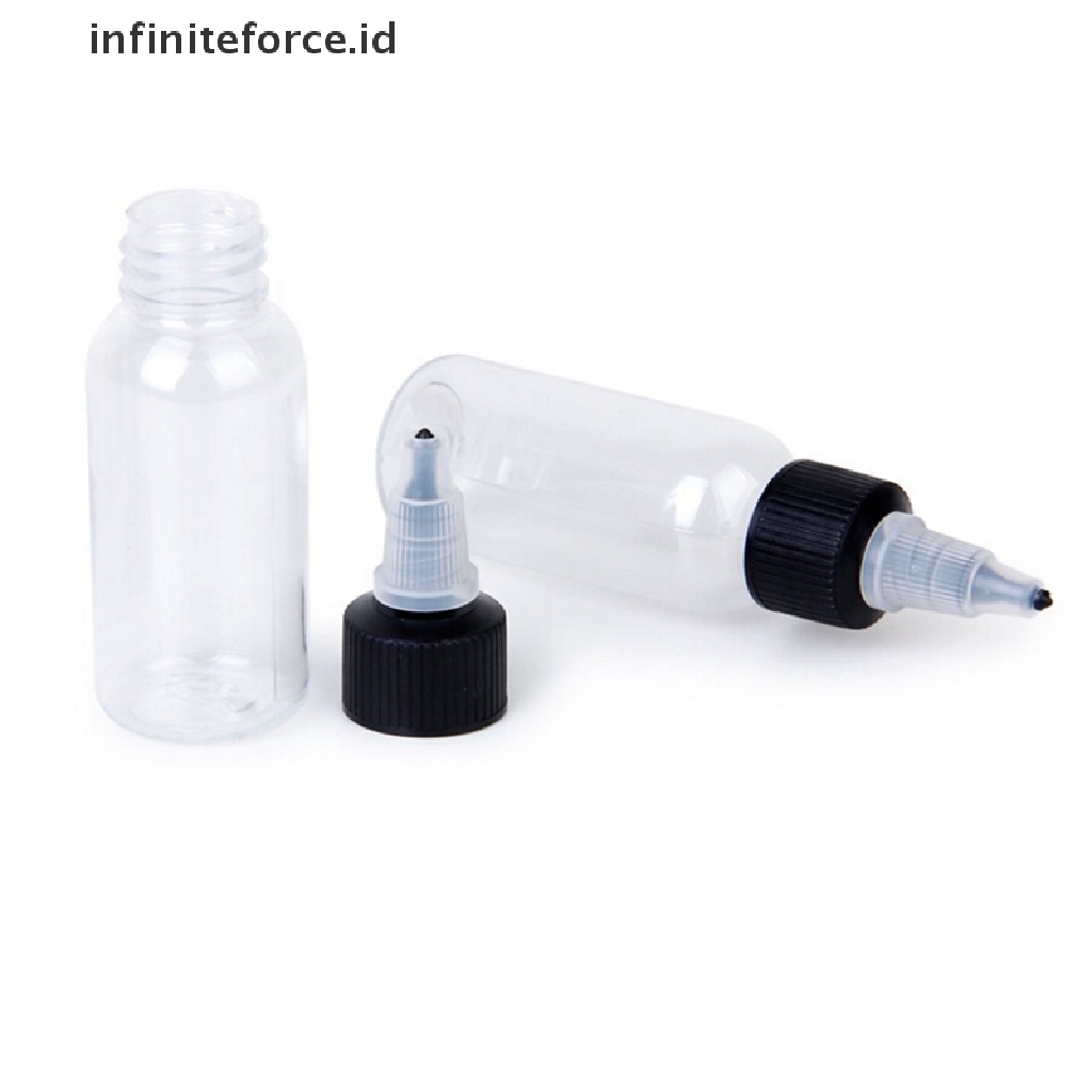 1pc 30ml 1oz Botol Plastik Kosong Dengan Tutup Putar Untuk Tinta Pigmen Tato