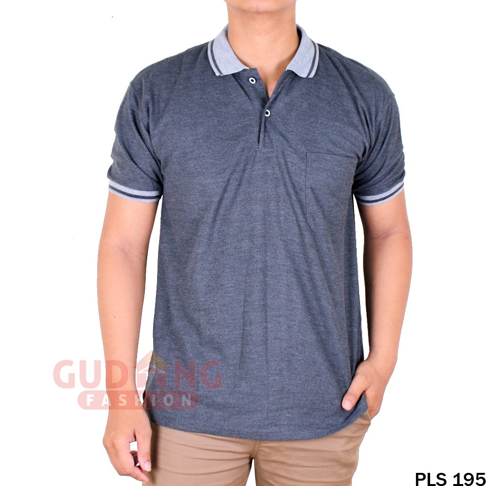 Polo Shirt Kaos Kerah Lengan Pendek Keren - PLS 195