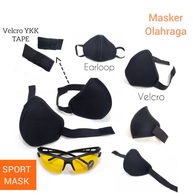 Masker Sport / Olahraga / Kerja / bermotor Outdoor dan Indoor Velcro. Sy1407