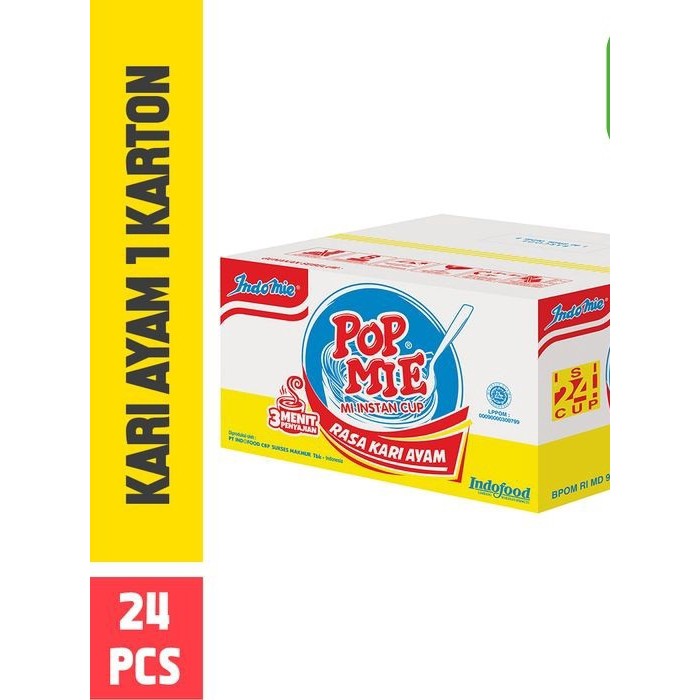 

POP MIE KUAH KARI AYAM CHICKEN CURRY NOODLE POPMIE 75GR DUS ISI 24PCS