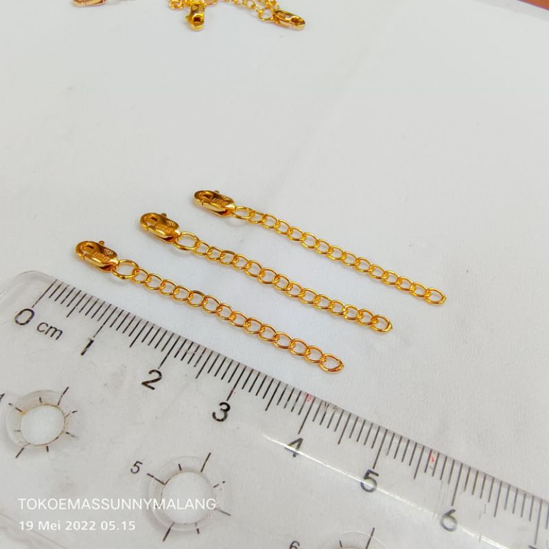 PENYAMBUNG GELANG EXTENSION KALUNG KONEKTOR EMAS 375%8K