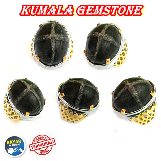 Cincin Batu Pria Akik Tapak Jalak Hitam Timbul Model Jalasutra Keren Mewah Elegan