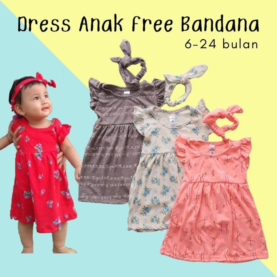 Dress Bayi lucu Baju Anak Bayi Perempuan Import Murah GR