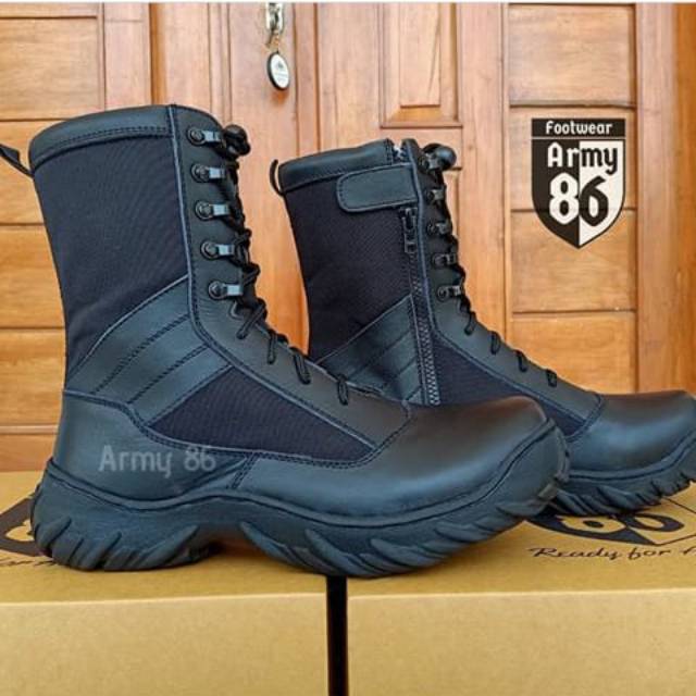 Sepatu PDL Jatah Brimob Asli kulit Sapi original Army 86